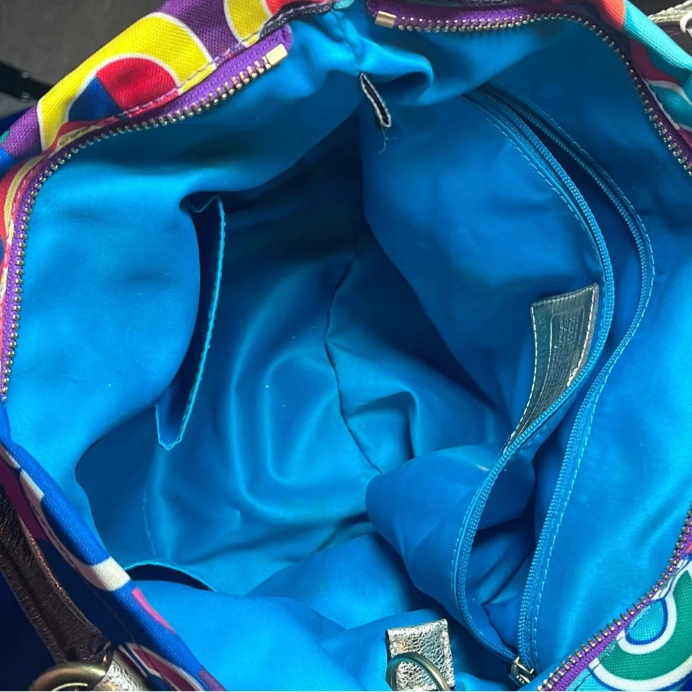 Coach Rare Poppy C Glam Signature Bag - Picture 9 of 10